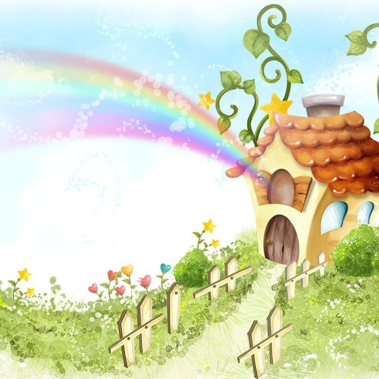 彩虹一边的小木屋头像