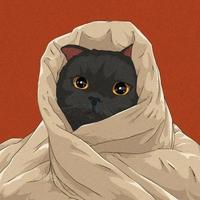 一只钢琴猫头像