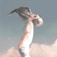 充满元气的白猫头像