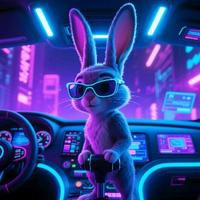 油门上的兔子头像